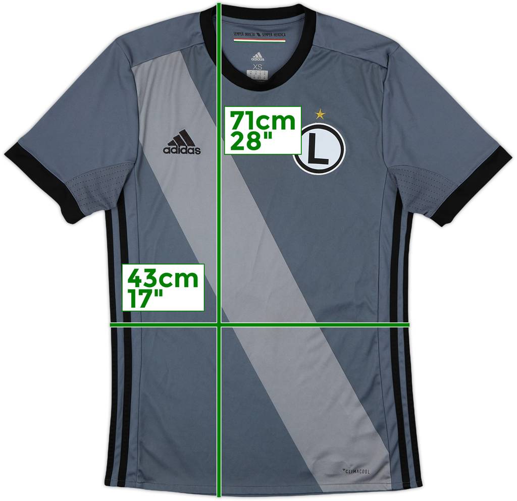Camiseta de visitante del Legia Warsaw 2017-18 - 9/10 - (XS)
