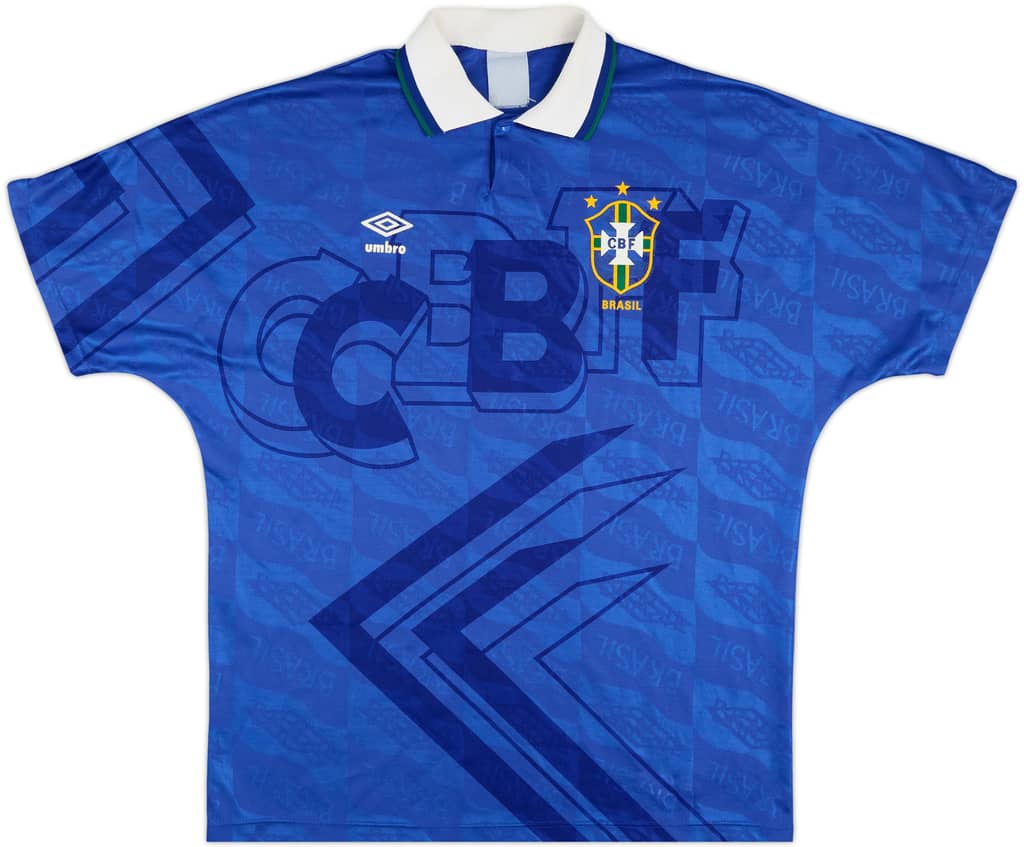 1991-93 Brazil Away Shirt - 6/10 - (XL)