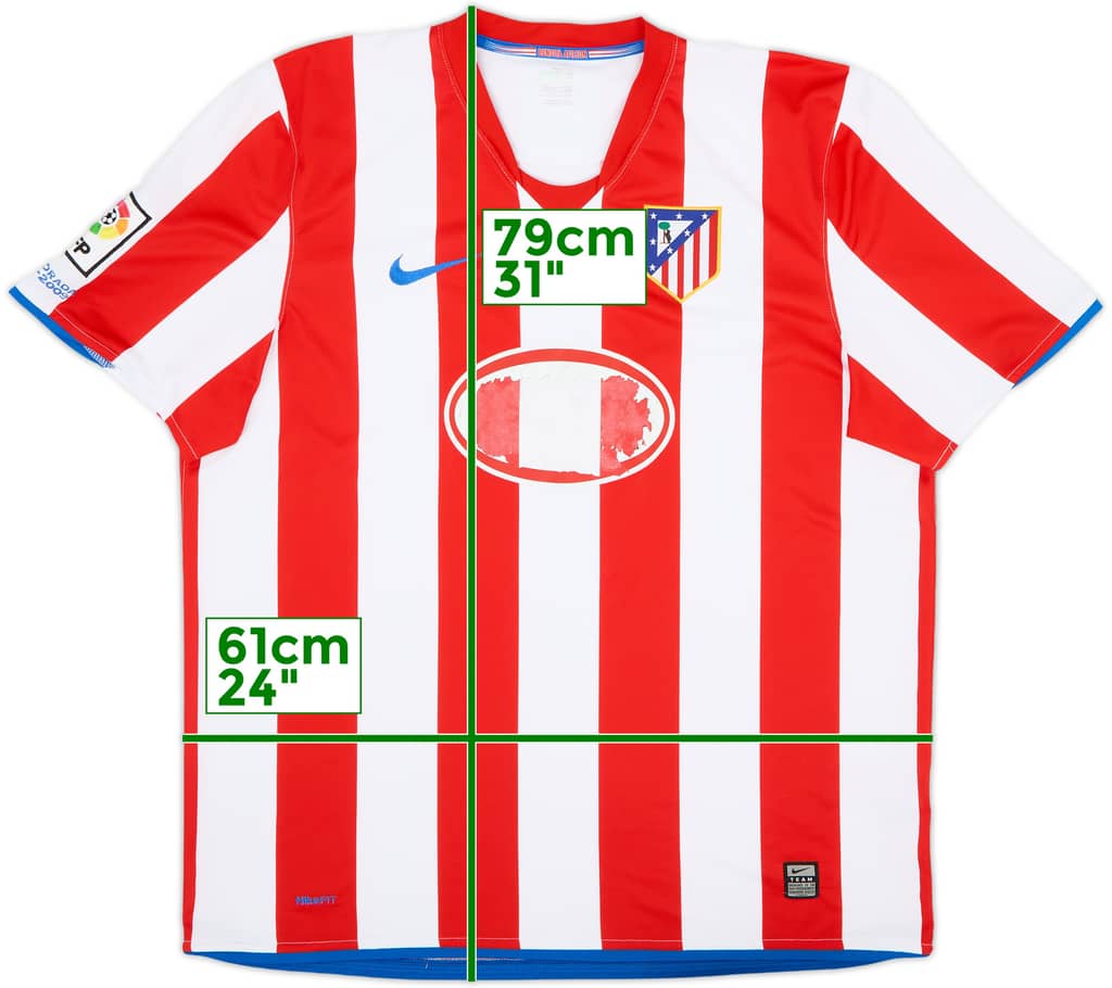 2009-10 Atletico Madrid Home Shirt - 4/10 - (XL)