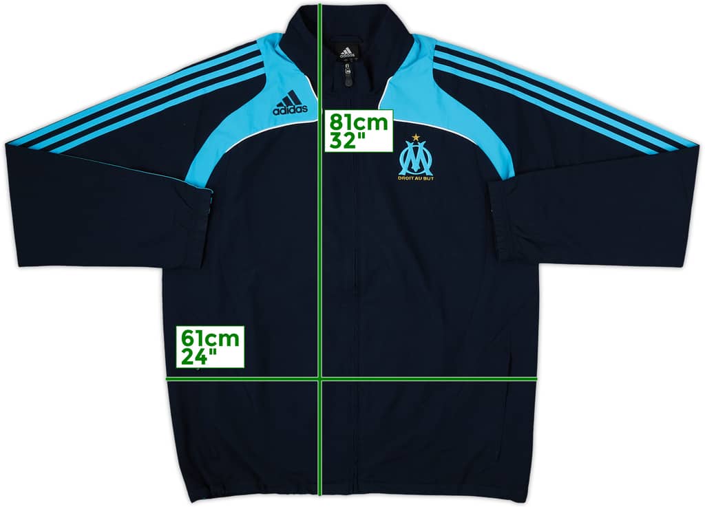 2008-09 Olympique Marseille adidas Track Jacket - 8/10 - (L/XL)
