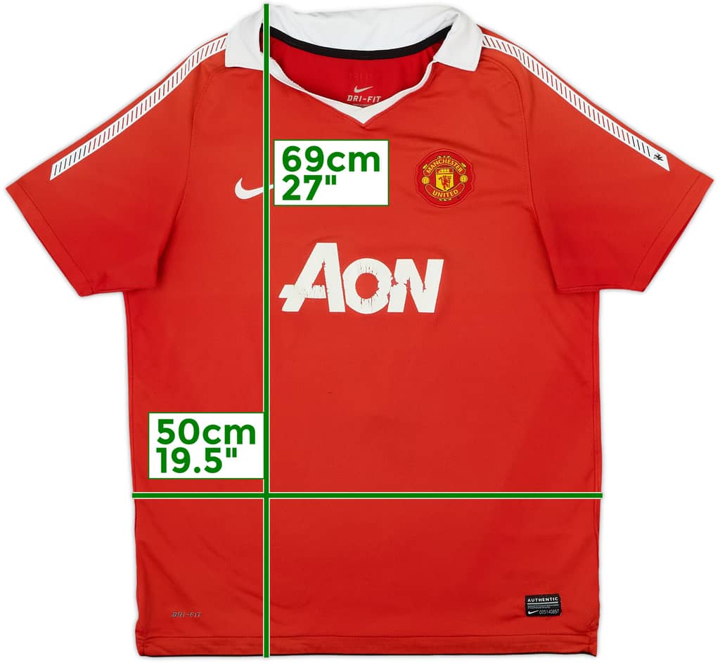 2010-11 Manchester United Home Shirt - 4/10 - (XL.Boys)