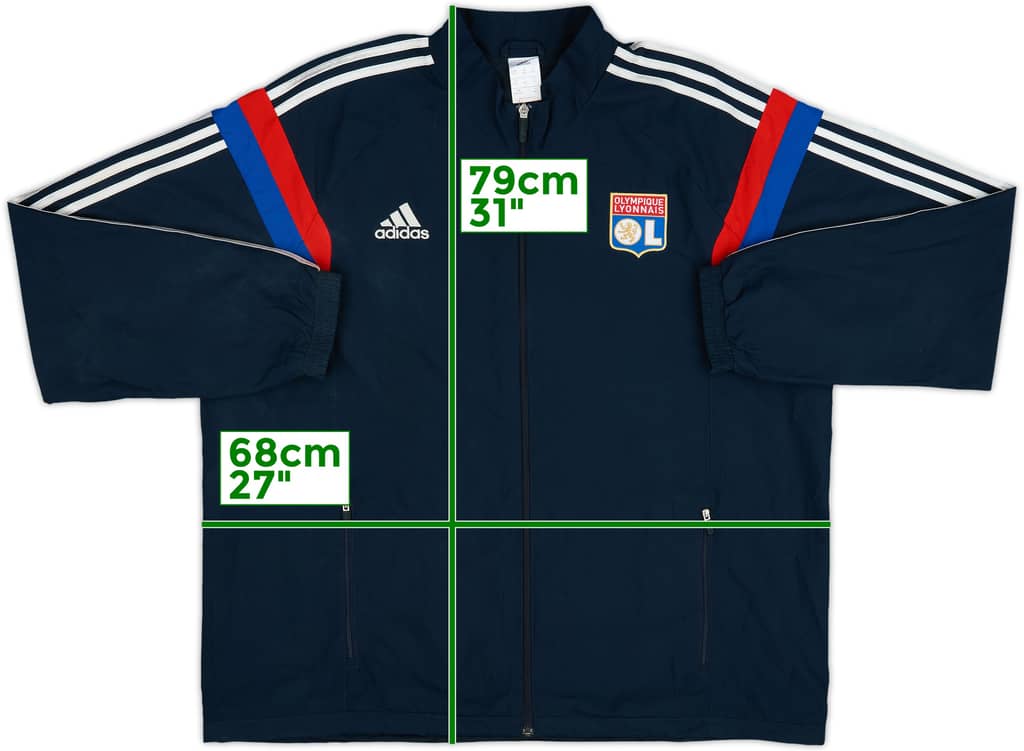 2014-15 Lyon adidas Track Jacket - 7/10 - (XXL)