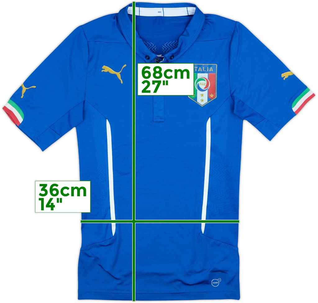 2014-15 Italy Authentic Home Shirt - 8/10 - (M)