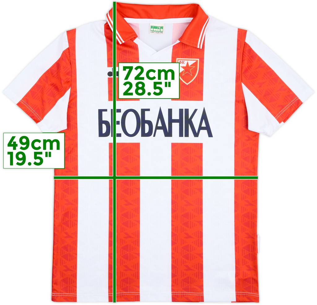 1994-95 Red Star Belgrade Home Shirt - 9/10 - (S)