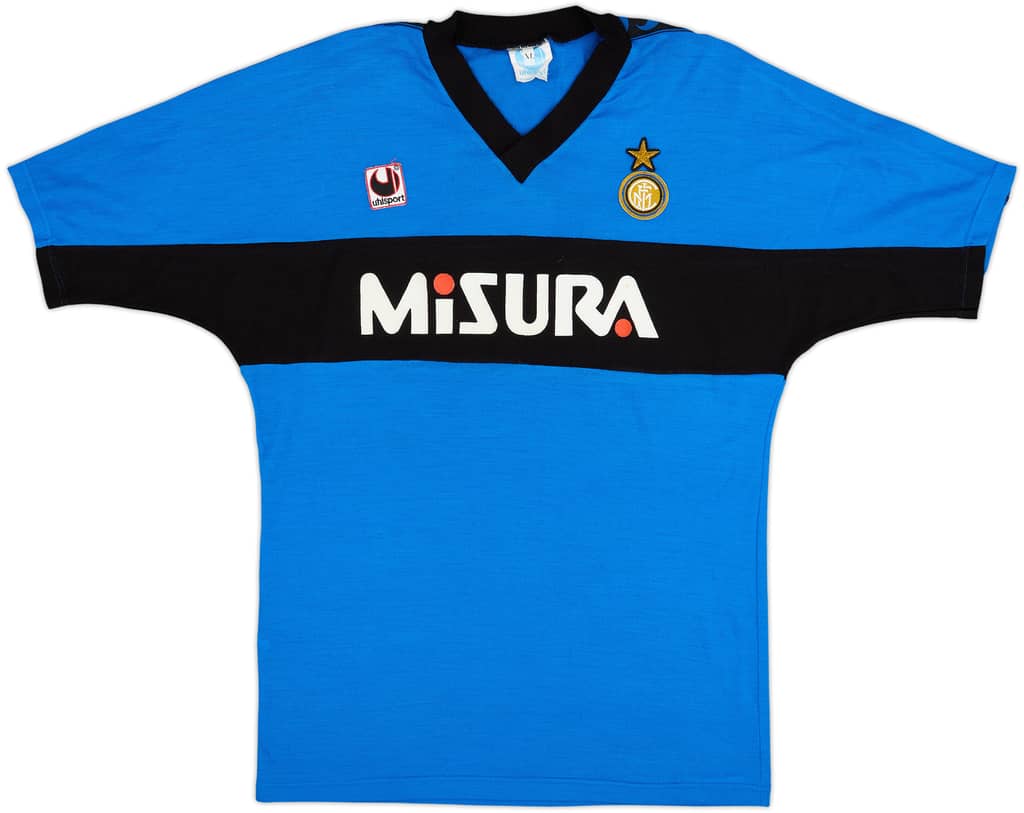 1990-91 Inter Milan Uhlsport Training Shirt - 9/10 - (XL)