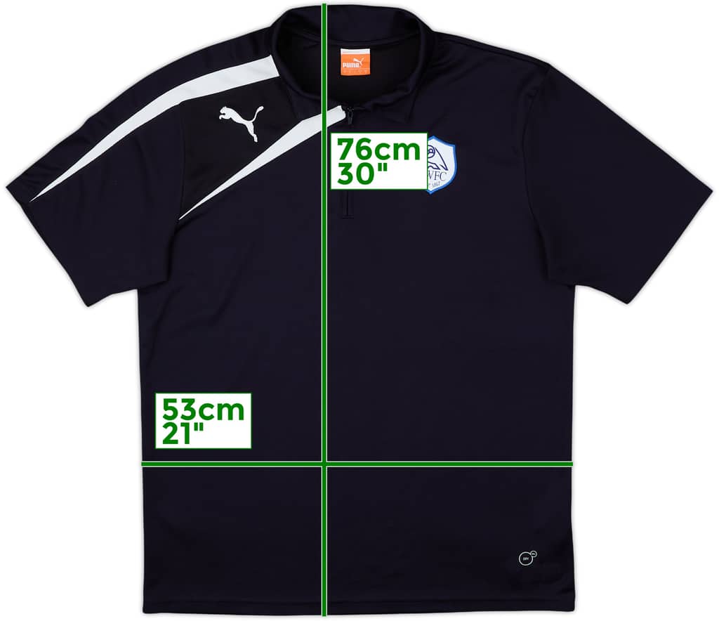 2013-14 Sheffield Wednesday Puma 1/4 Zip Polo Shirt - 8/10 - (L)