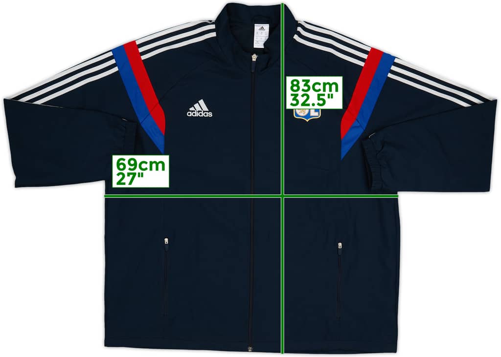 Chaqueta de chándal adidas del Lyon 2014-15 - 9/10 - (XXL)