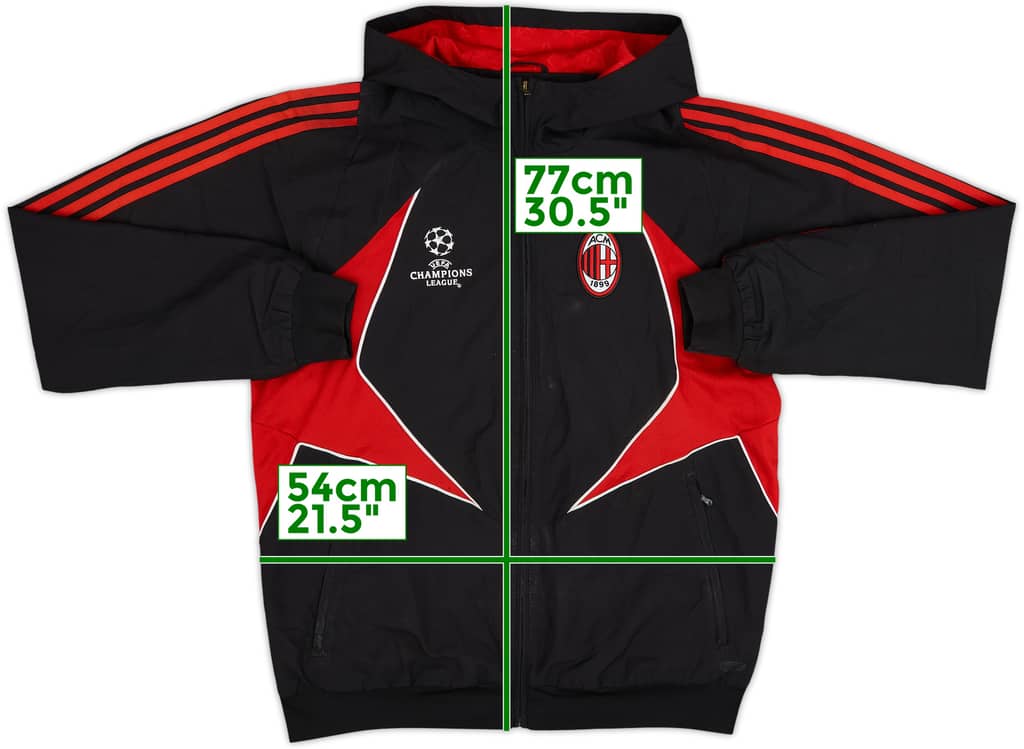 2007-08 AC Milan adidas CL Hooded Track Jacket - 7/10 - (L)