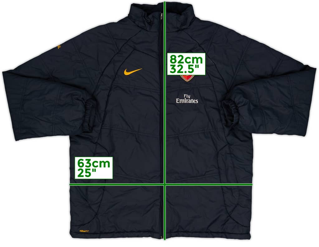 2007-08 Arsenal Nike Padded Bench Coat - 8/10 - (XL)