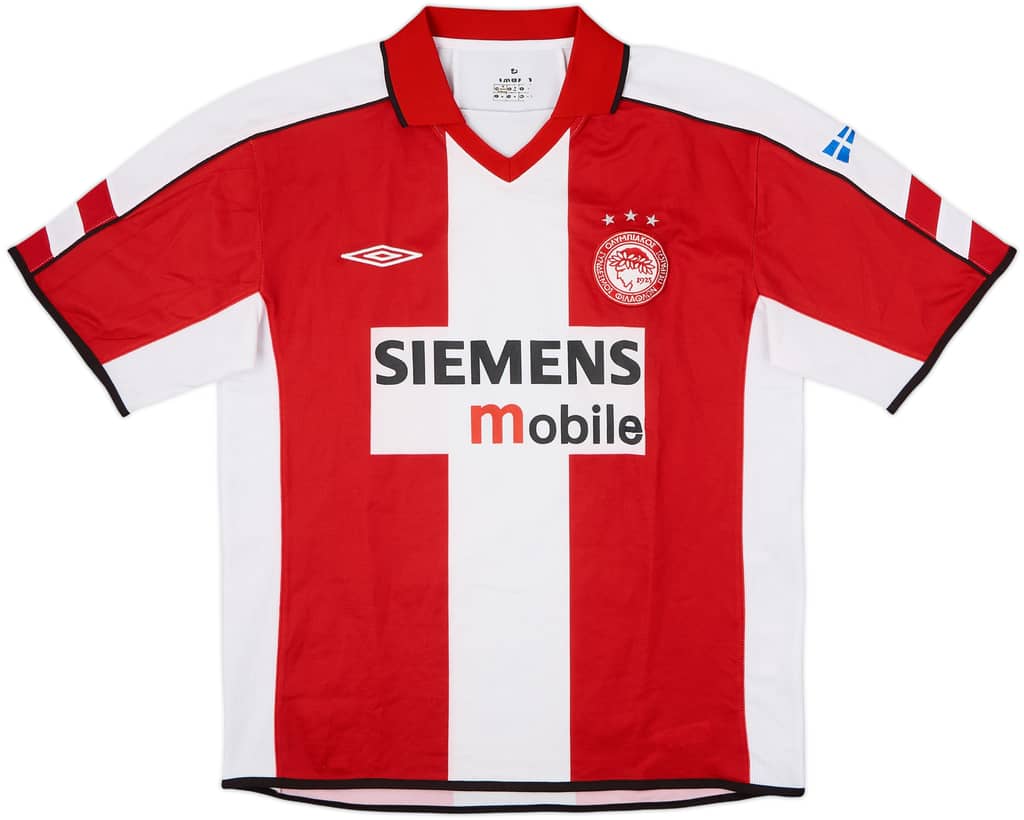 2003-04 Olympiakos Home Shirt - 8/10 - (M)