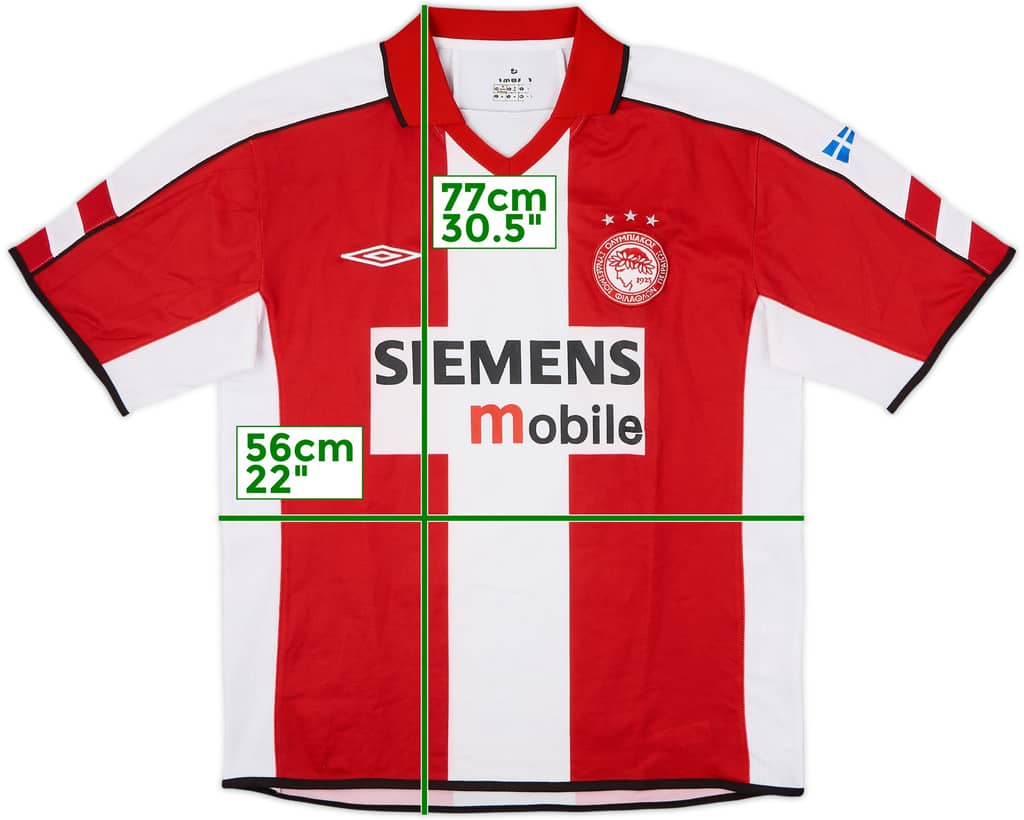 2003-04 Olympiakos Home Shirt - 8/10 - (M)