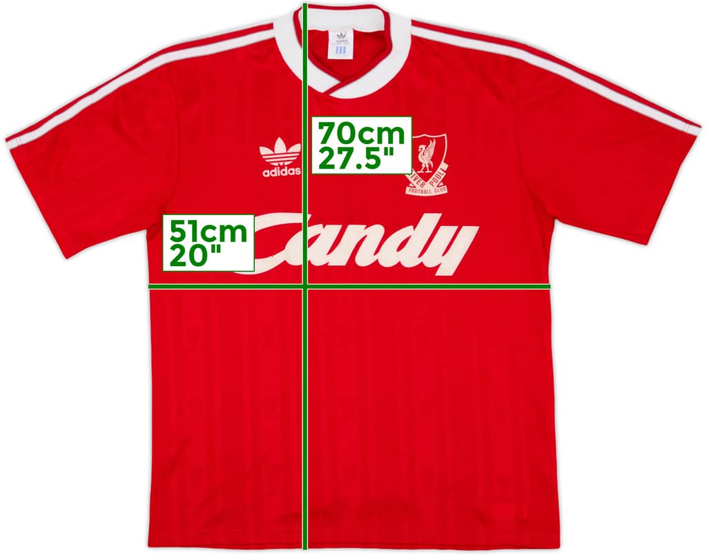 Camiseta de local del Liverpool 1988-89 - 9/10 - (XL)