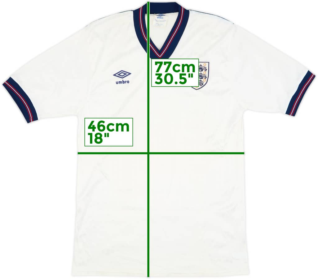 Camiseta de local de Inglaterra 1984-87 - 8/10 - (L)