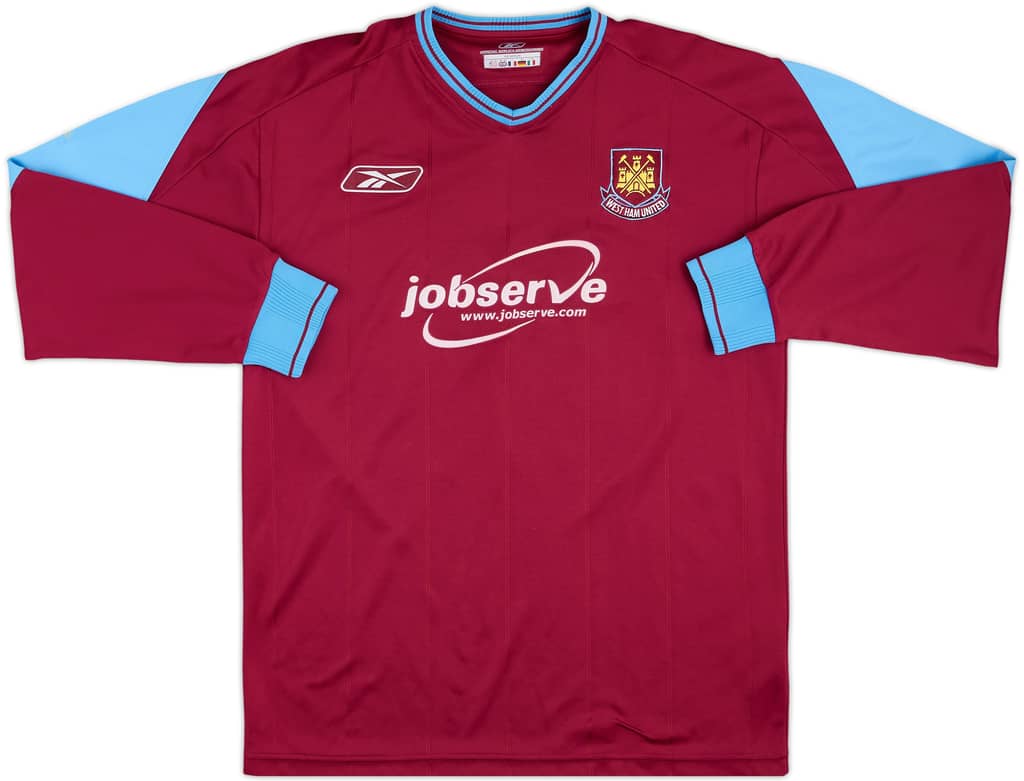 2003-05 West Ham Home L/S Shirt - 8/10 - (M)