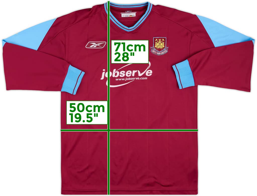 2003-05 West Ham Home L/S Shirt - 8/10 - (M)