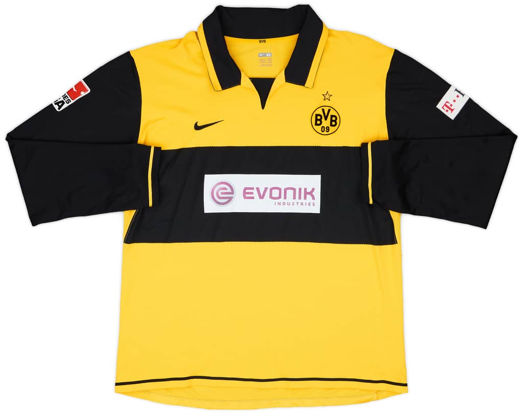 2007-08 Borussia Dortmund Match Issue Home L/S Shirt Petric #10