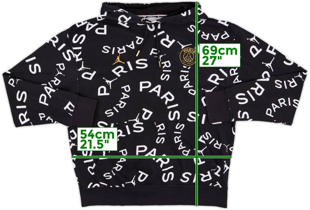 2020-21 Paris Saint-Germain Jordan Hooded Sweat Top - 8/10 - (L)