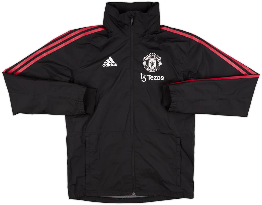 2021-22 Manchester United adidas Hooded Rain Jacket - 10/10 - (XS)