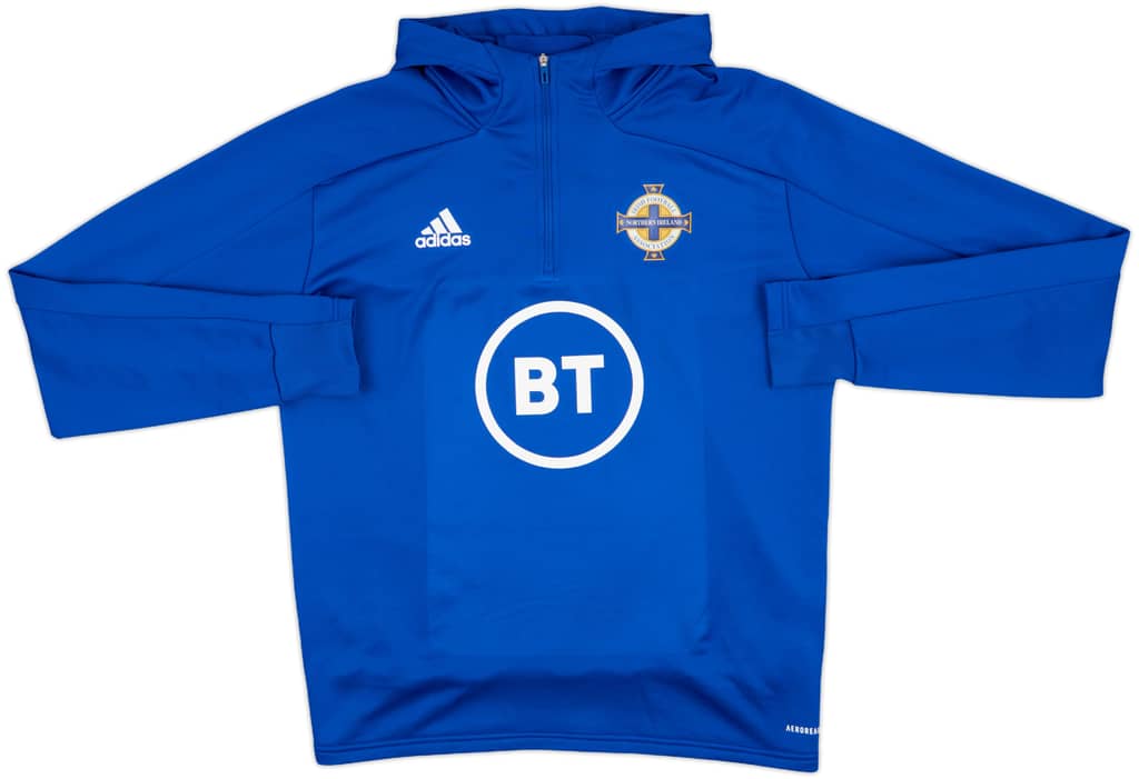 2019-20 Northern Ireland adidas 1/4 Zip Hooded Drill Top - 10/10 - (L)