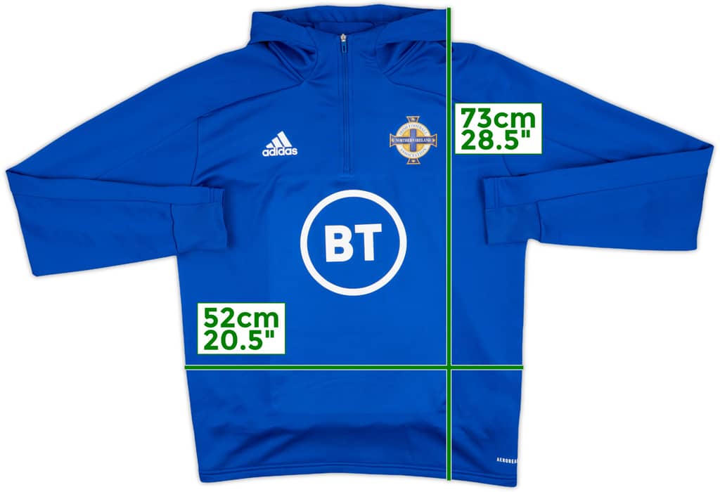 2019-20 Northern Ireland adidas 1/4 Zip Hooded Drill Top - 10/10 - (L)