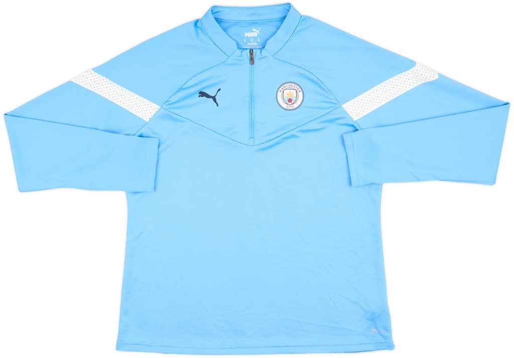 2022-23 Manchester City Puma 1/4 Zip Drill Top - 8/10 - (XL)