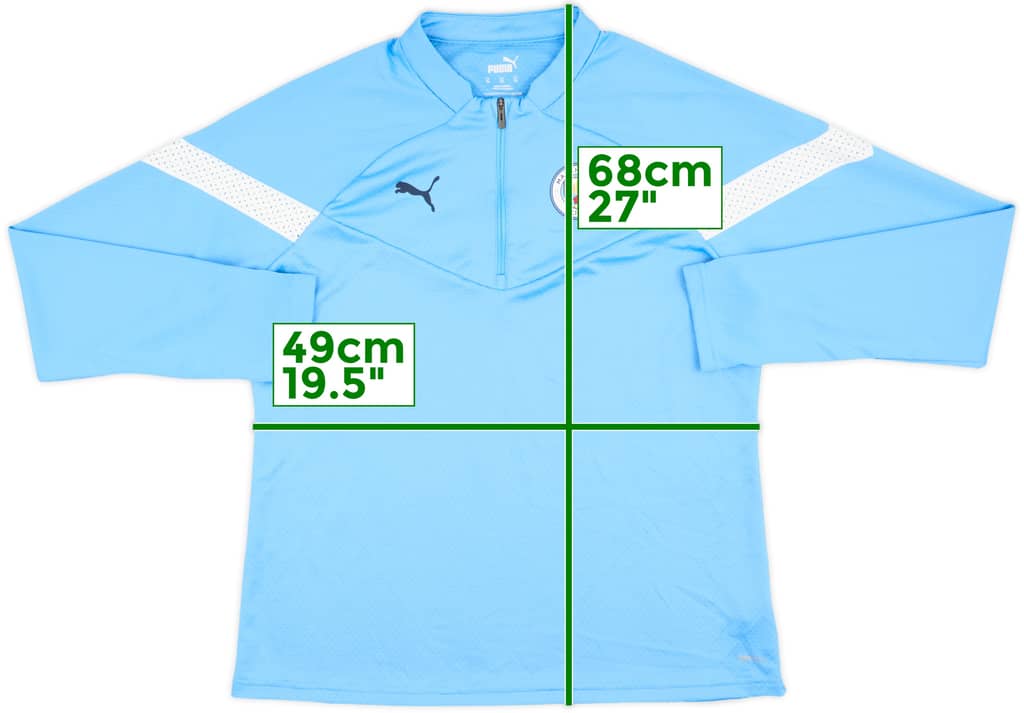 2022-23 Manchester City Puma 1/4 Zip Drill Top - 8/10 - (XL)