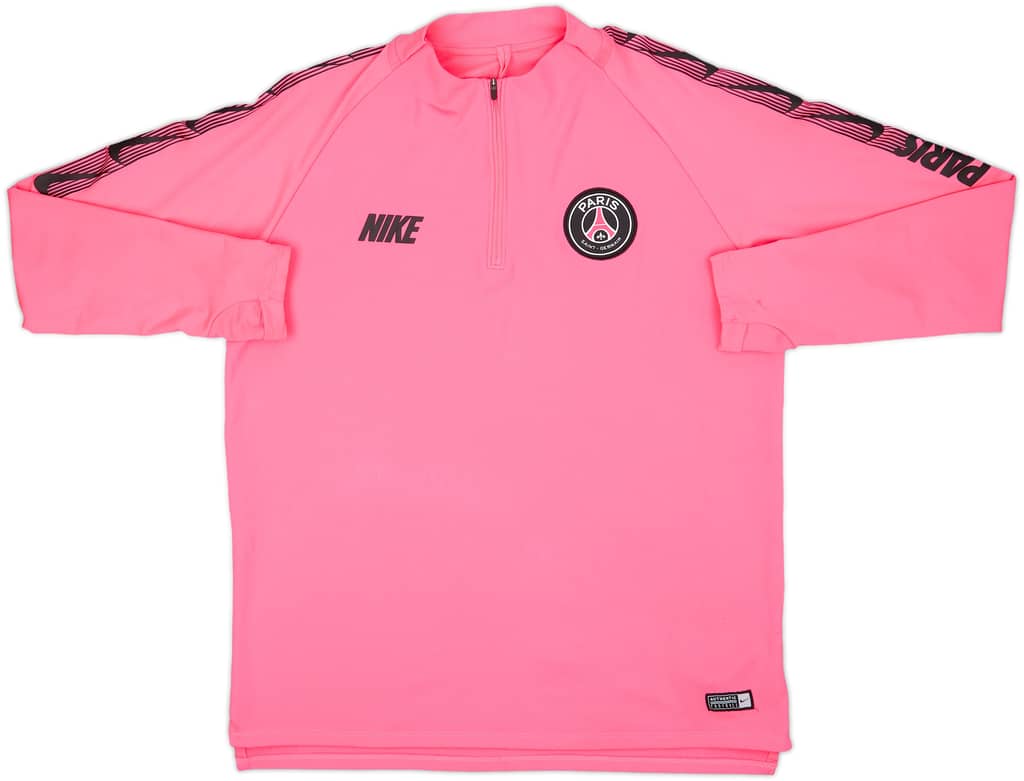 2018-19 Paris Saint-Germain Nike 1/4 Zip Drill Top - 9/10 - (L)