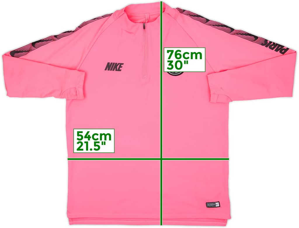 2018-19 Paris Saint-Germain Nike 1/4 Zip Drill Top - 9/10 - (L)