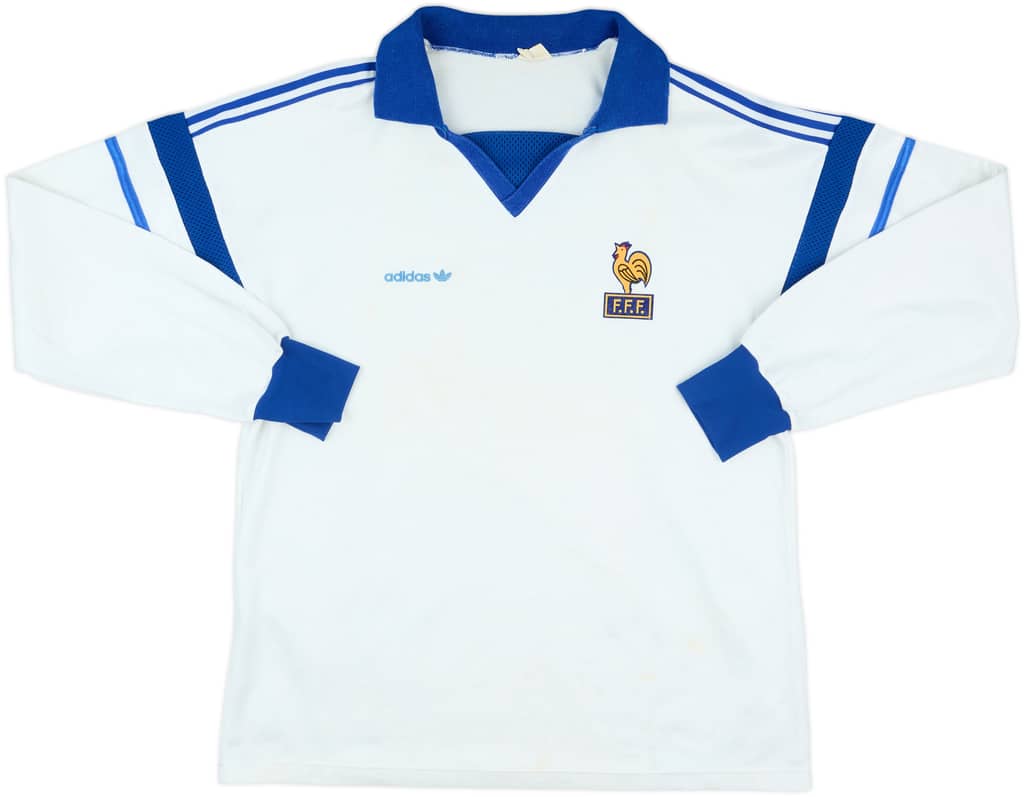1986-88 France U-21 Match Issue Away L/S Shirt #8