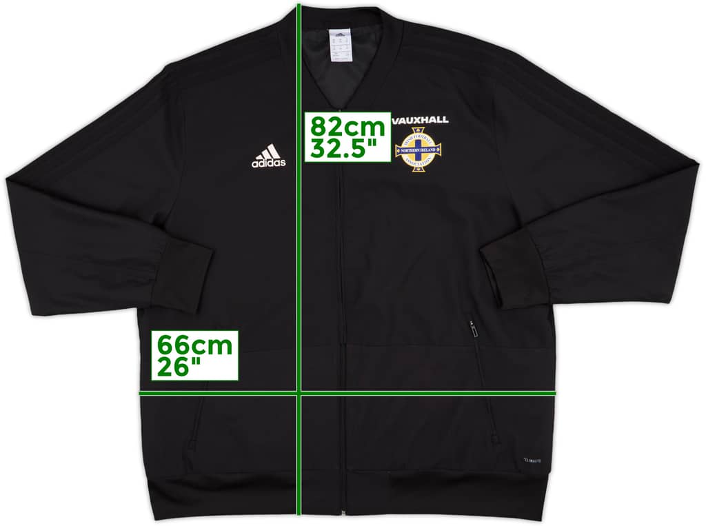 2017-18 Northern Ireland adidas Track Jacket - 9/10 - (XXL)