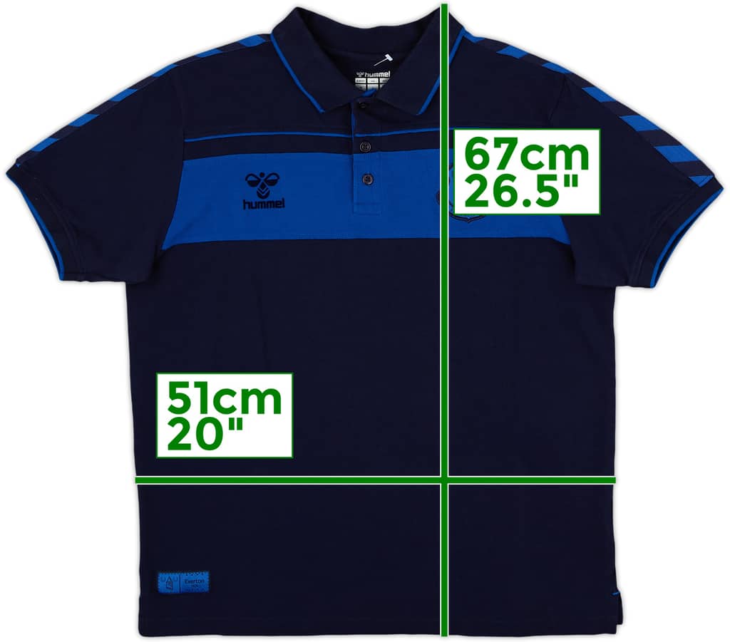 2021-22 Everton Hummel Polo Shirt - 8/10 - (M)