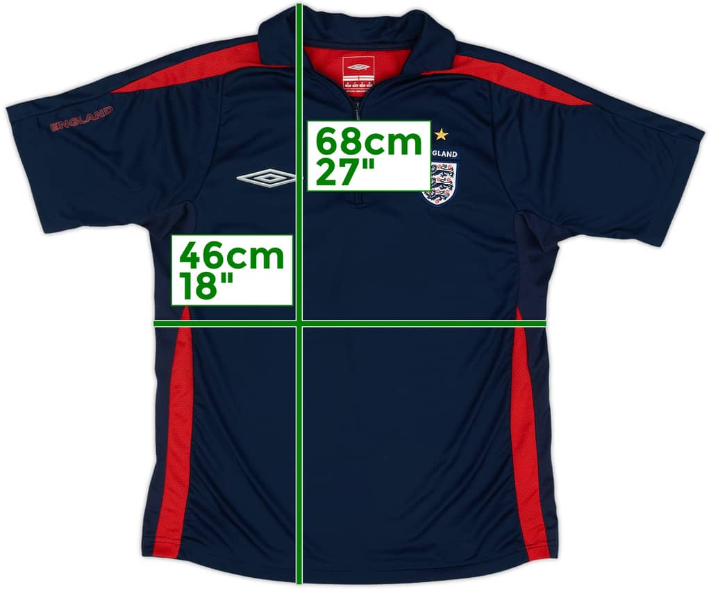 2003-05 England Umbro 1/4 Zip Polo Shirt - 10/10 - (S)