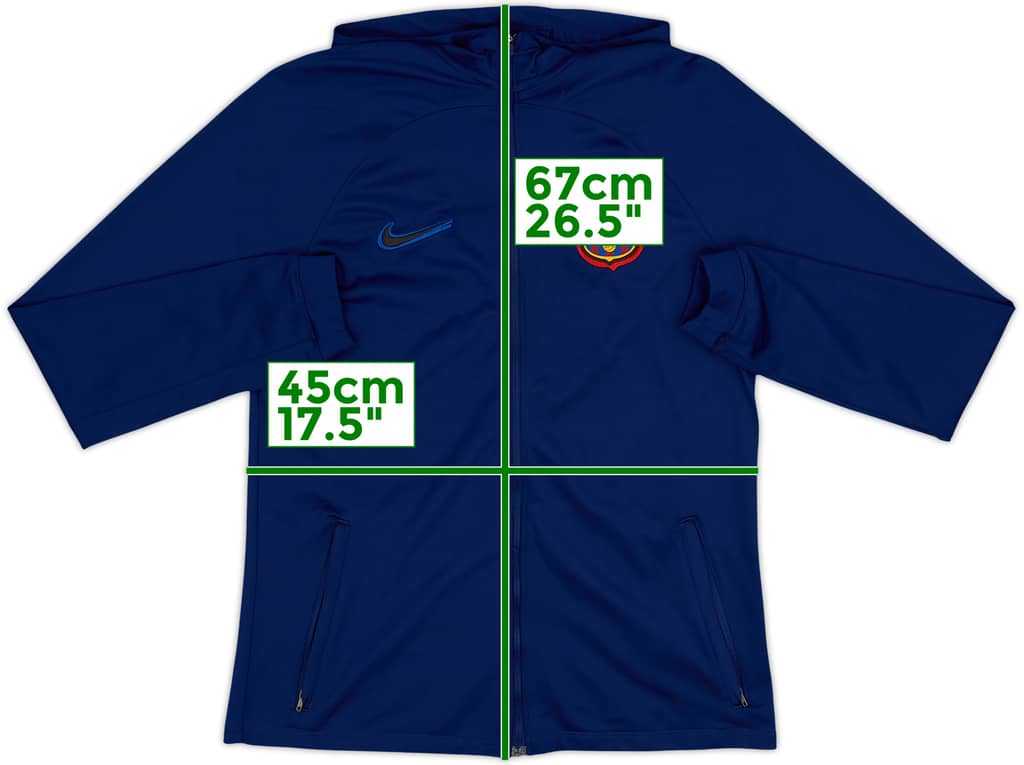 2022-23 Barcelona Nike Hooded Track Jacket - 9/10 - (XL.Boys)