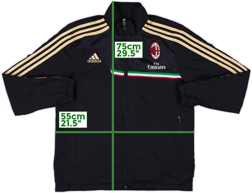 2012-13 AC Milan adidas Track Jacket - 8/10 - (L)