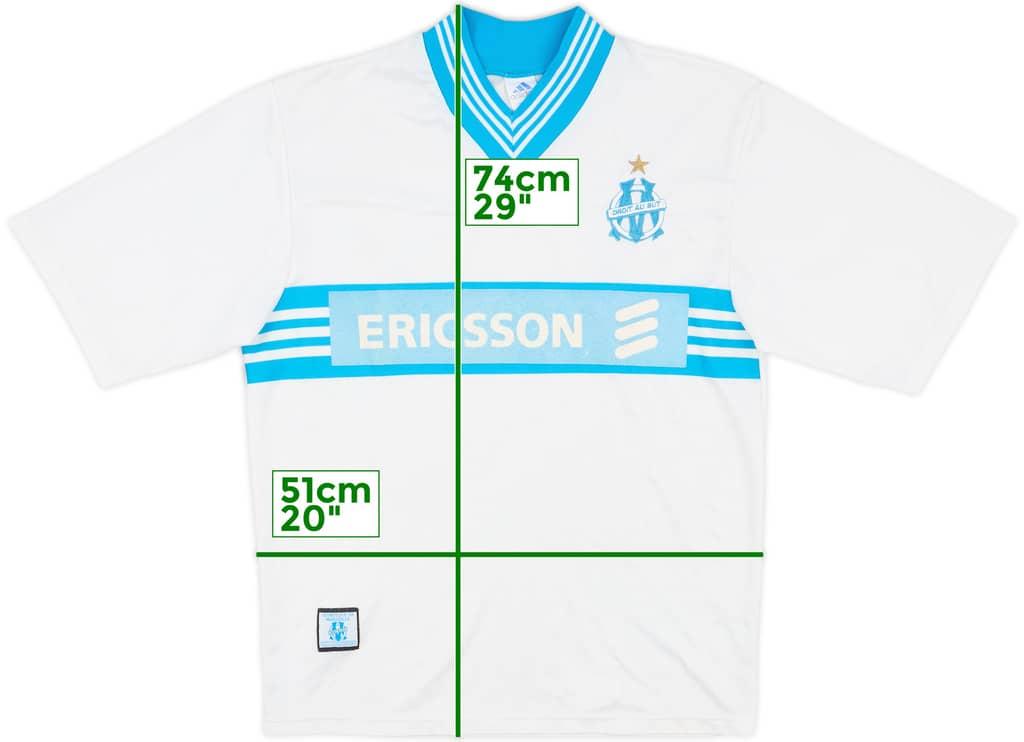 1997-98 Olympique Marseille Home Shirt - 8/10 - (M)