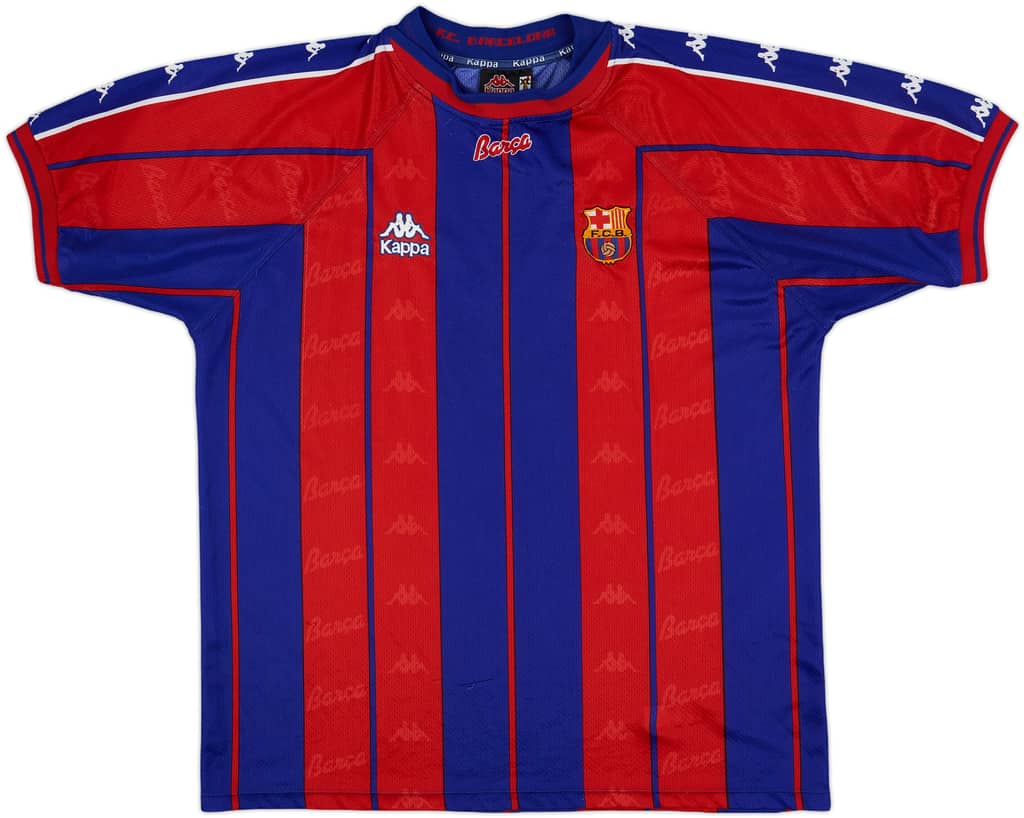 1997-98 Barcelona Home Shirt - 8/10 - (XL)