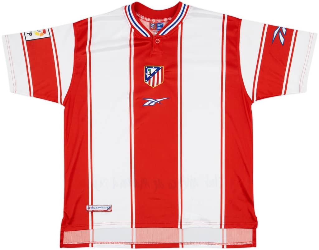 1999-00 Atletico Madrid Home Shirt - 9/10 - (XL)