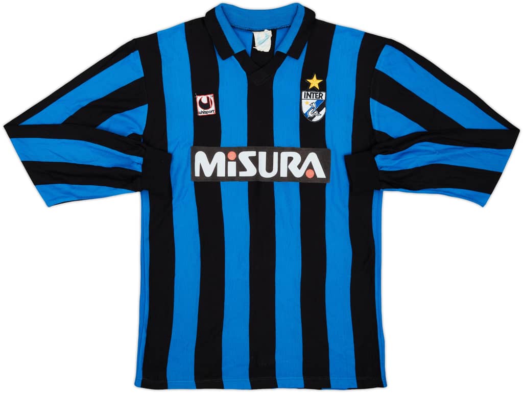 1988-89 Inter Milan Home L/S Shirt - 9/10 - (L)