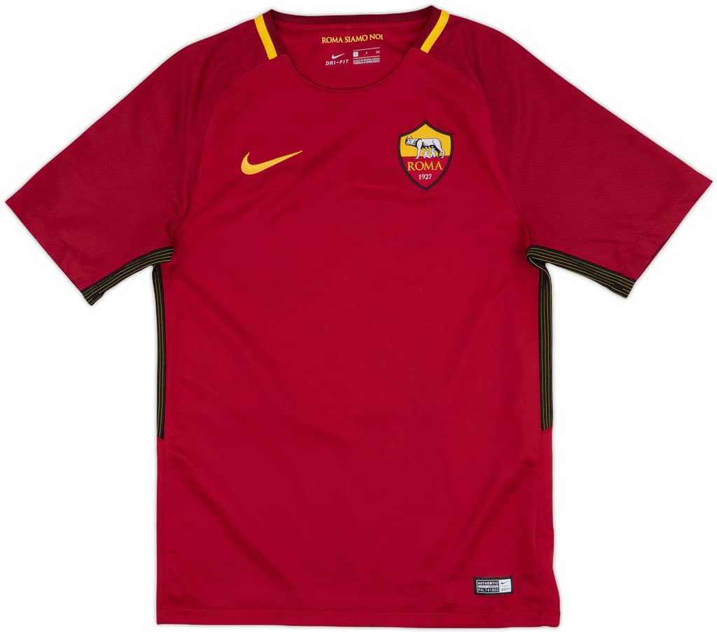 2017-18 Roma Home Shirt De Rossi #16 - 7/10 - (S)