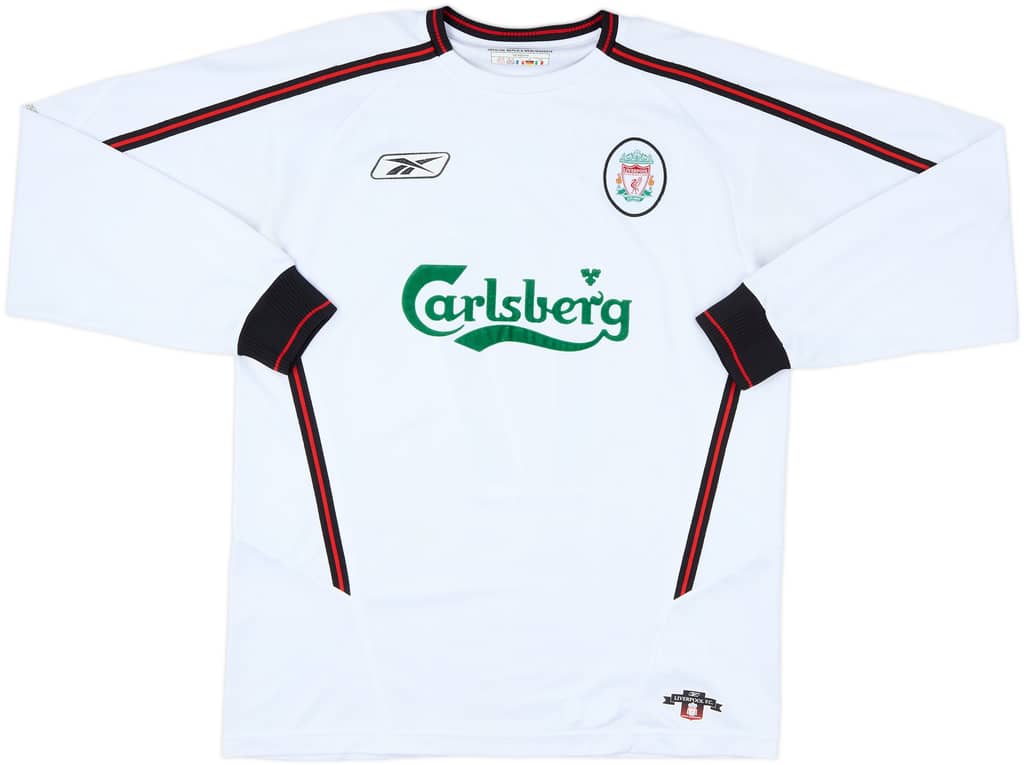 2003-04 Liverpool Away L/S Shirt Gerrard #17 - 8/10 - (S/M)