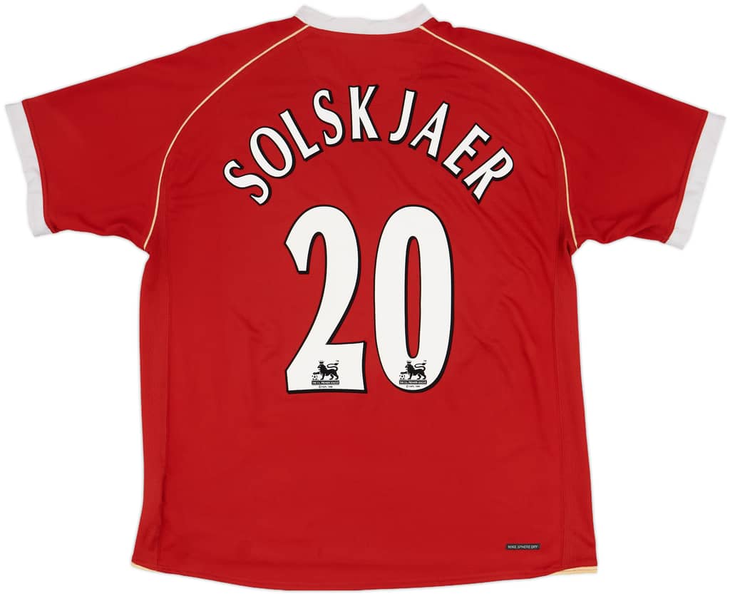 2006-07 Manchester United Home Shirt Solskjaer #20 - 5/10 - (L)