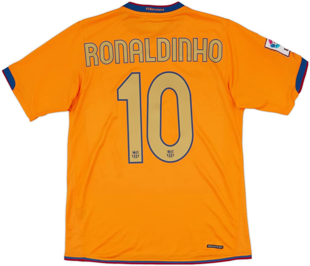 2006-08 Barcelona Away Shirt Ronaldinho #10 - 8/10 - (S)