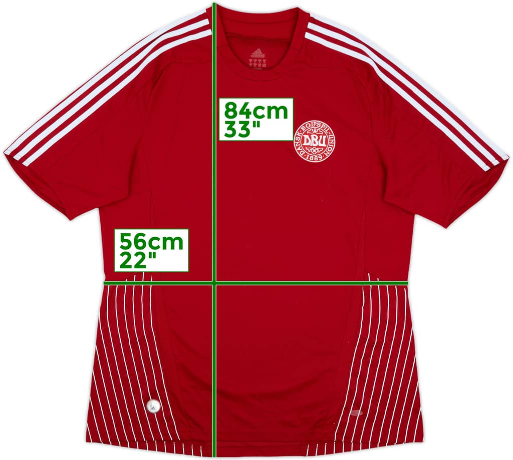 2007-10 Denmark Home Shirt - 8/10 - (XL)