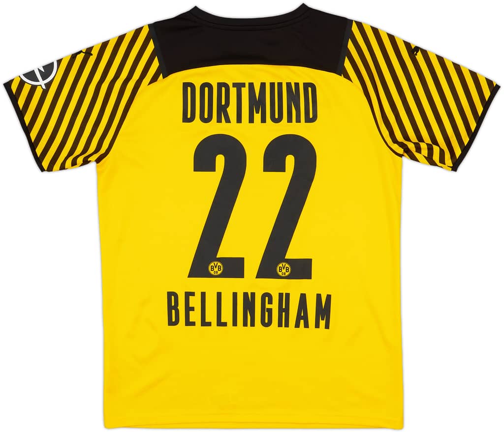 2021-22 Borussia Dortmund Home Shirt Bellingham #22 - 9/10 - (M)