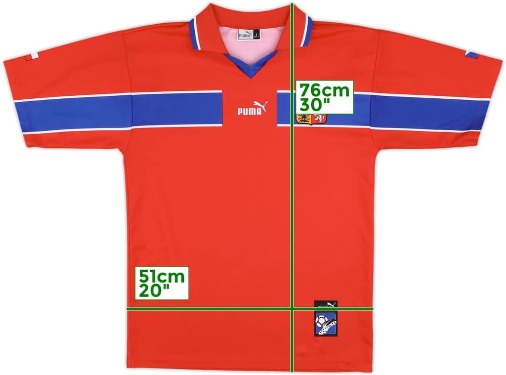 1998-00 Czech Republic Basic Home Shirt - 8/10 - (L)