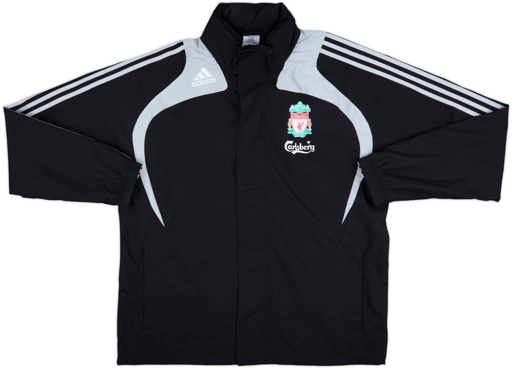 2008-09 Liverpool adidas Hooded Rain Jacket - 8/10 - (L)