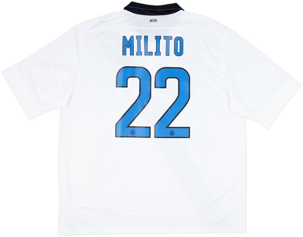 2011-12 Inter Milan Away Shirt Milito #22 - 10/10 - (XXL)