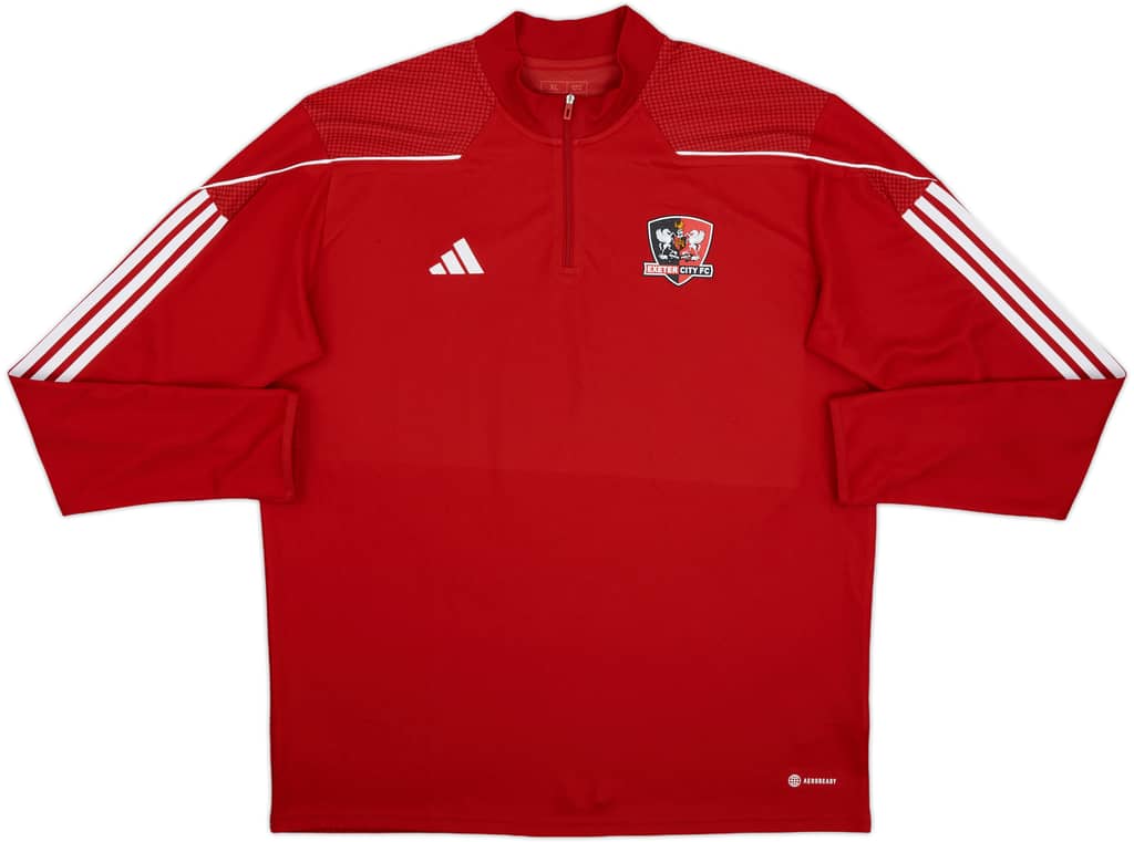 2023-24 Exeter City adidas 1/4 Zip Drill Top - 9/10 - (XL)