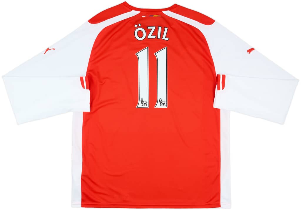 2014-15 Arsenal Home L/S Shirt Ozil #11 - 8/10 - (XL)