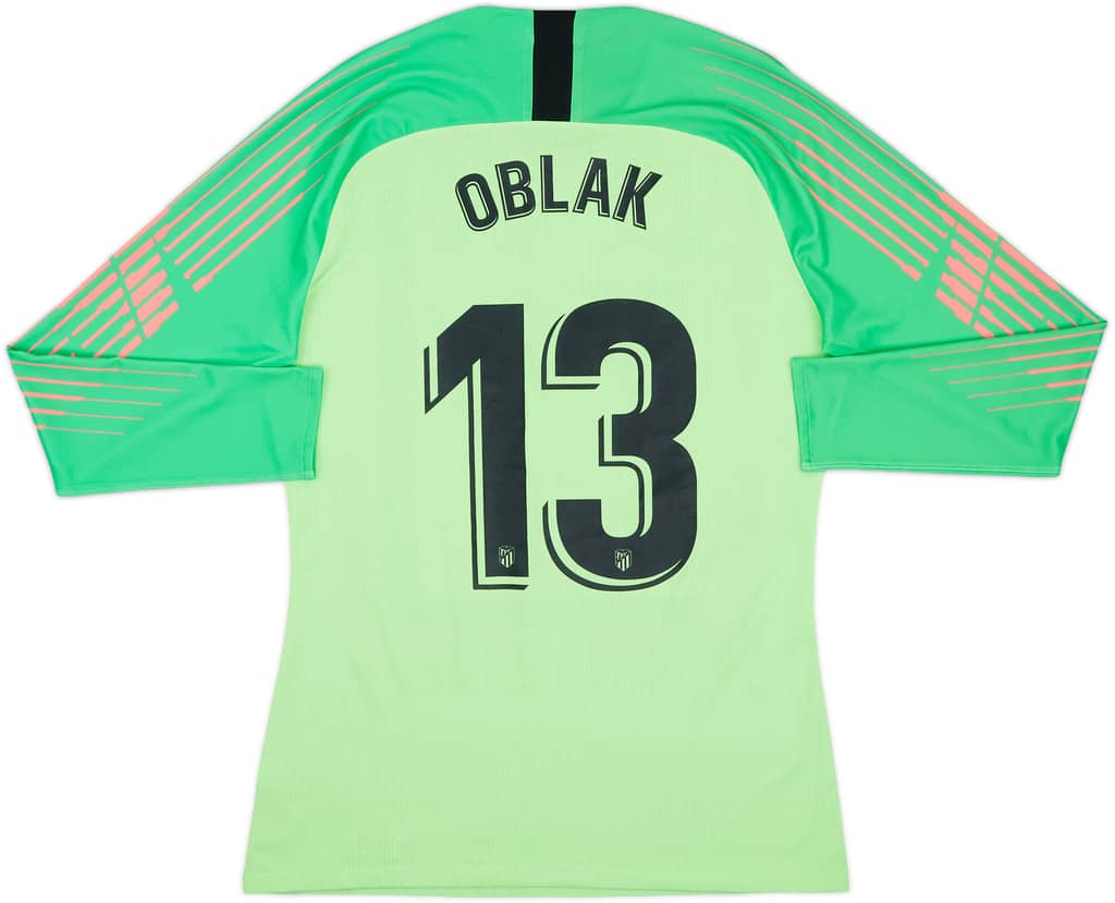 2018-19 Atletico Madrid Player Issue GK Shirt Oblak #13 - 9/10 - (L)
